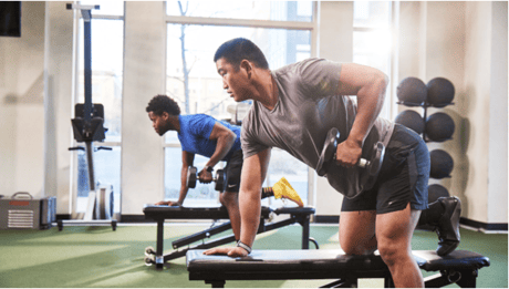 athletes working out in Online fitness gym